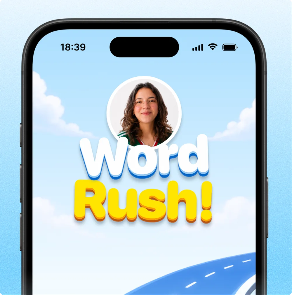Word Rush English word minigame